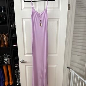 SKIMS iconic maxi lounge dress, plum, XL